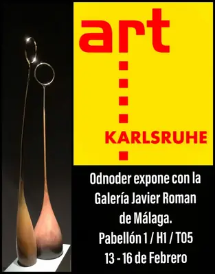 Cartel de Odnoder en la feria Art Karlsruhe