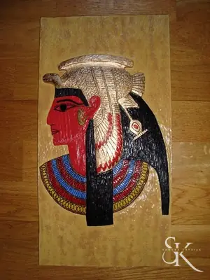 Relieve egipcio policromado